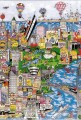 Charles Fazzino paysage urbain dessin animé sport 01 impressionnistes